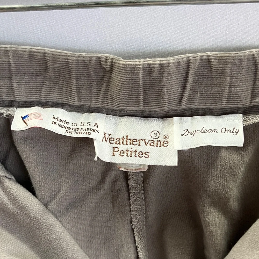 WEATHERVANE PETITES Women’s Corduroy Trousers S